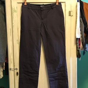 Chloe cotton/linen straight-leg pants